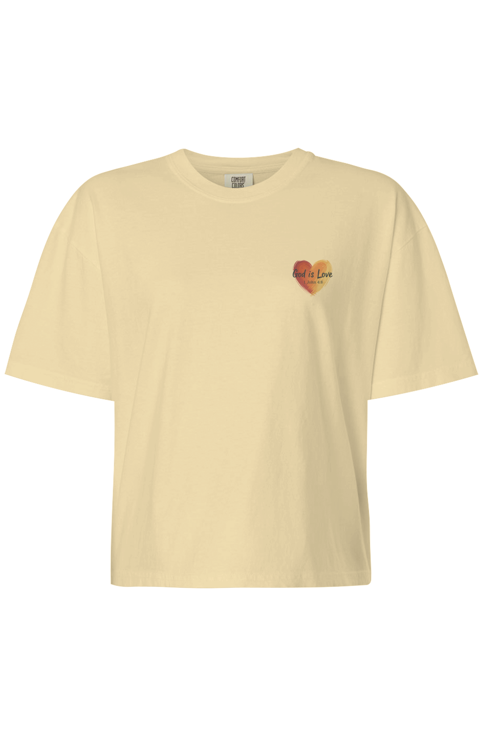 1 John 4:8 (Womens Boxy T-Shirt)