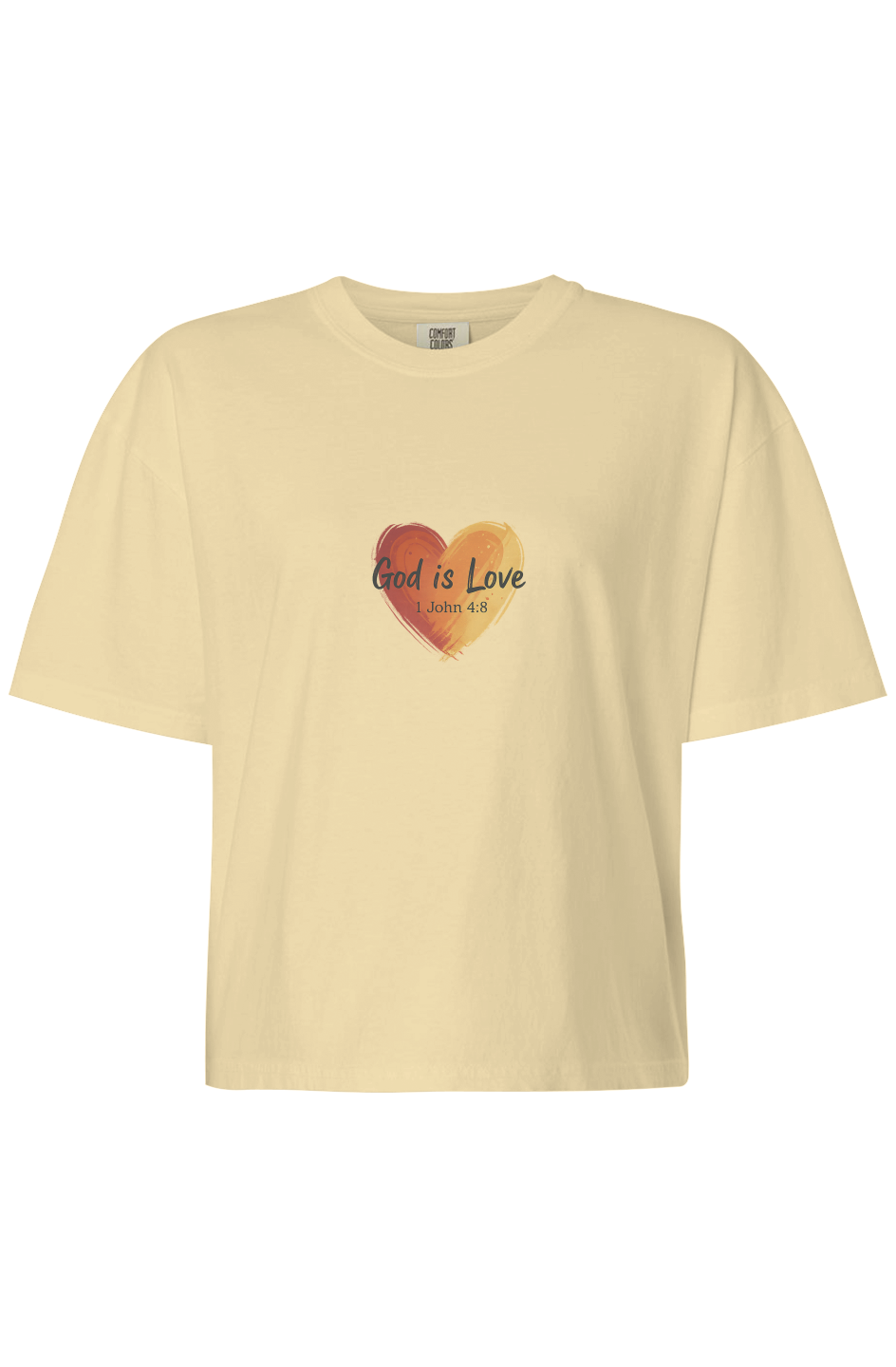 1 John 4:8 (Womens Boxy T-Shirt)