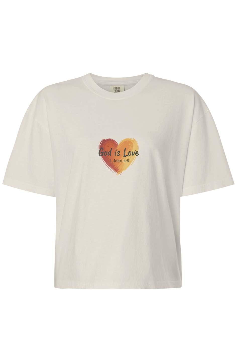 1 John 4:8 (Womens Boxy T-Shirt)