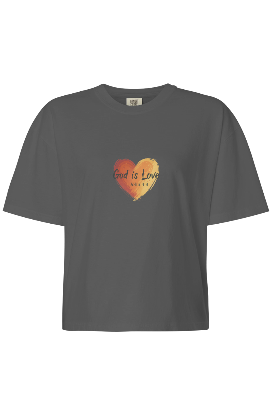 1 John 4:8 (Womens Boxy T-Shirt)