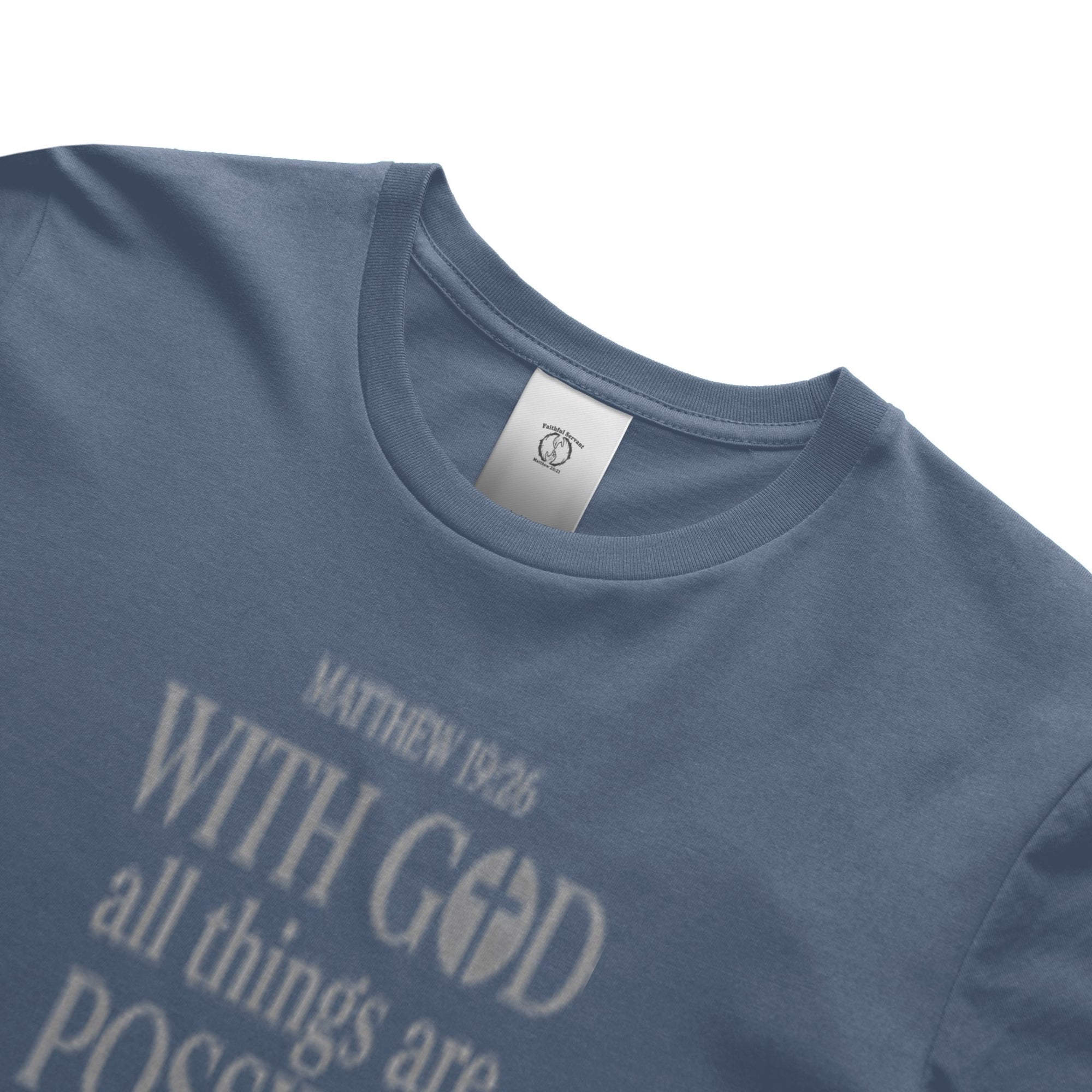 Matthew 19:26 (Heavyweight T Shirt)