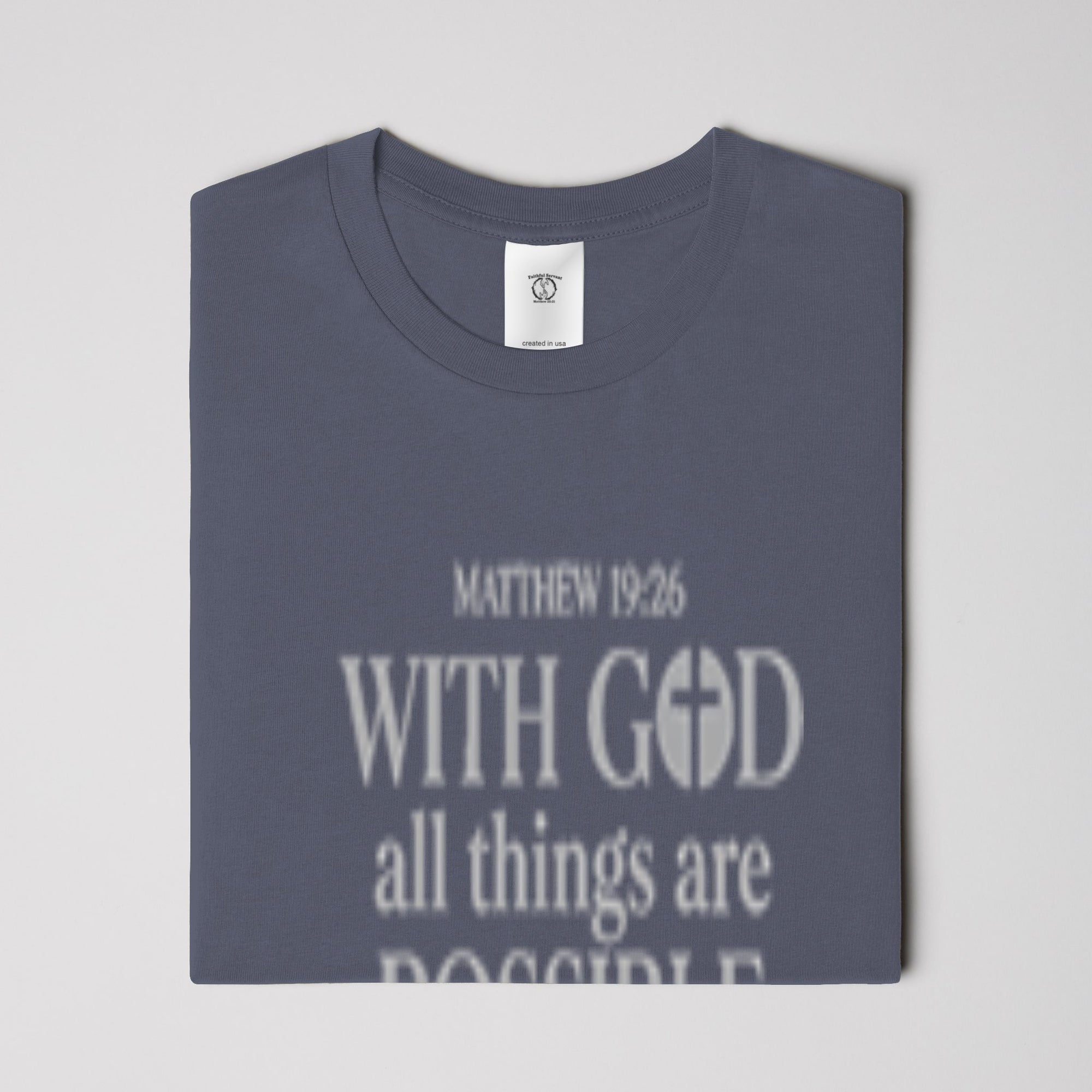 Matthew 19:26 (Heavyweight T Shirt)