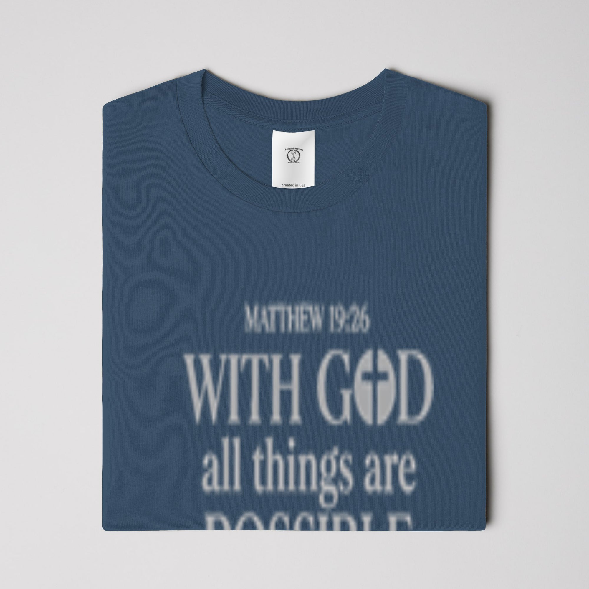 Matthew 19:26 (Heavyweight T Shirt)