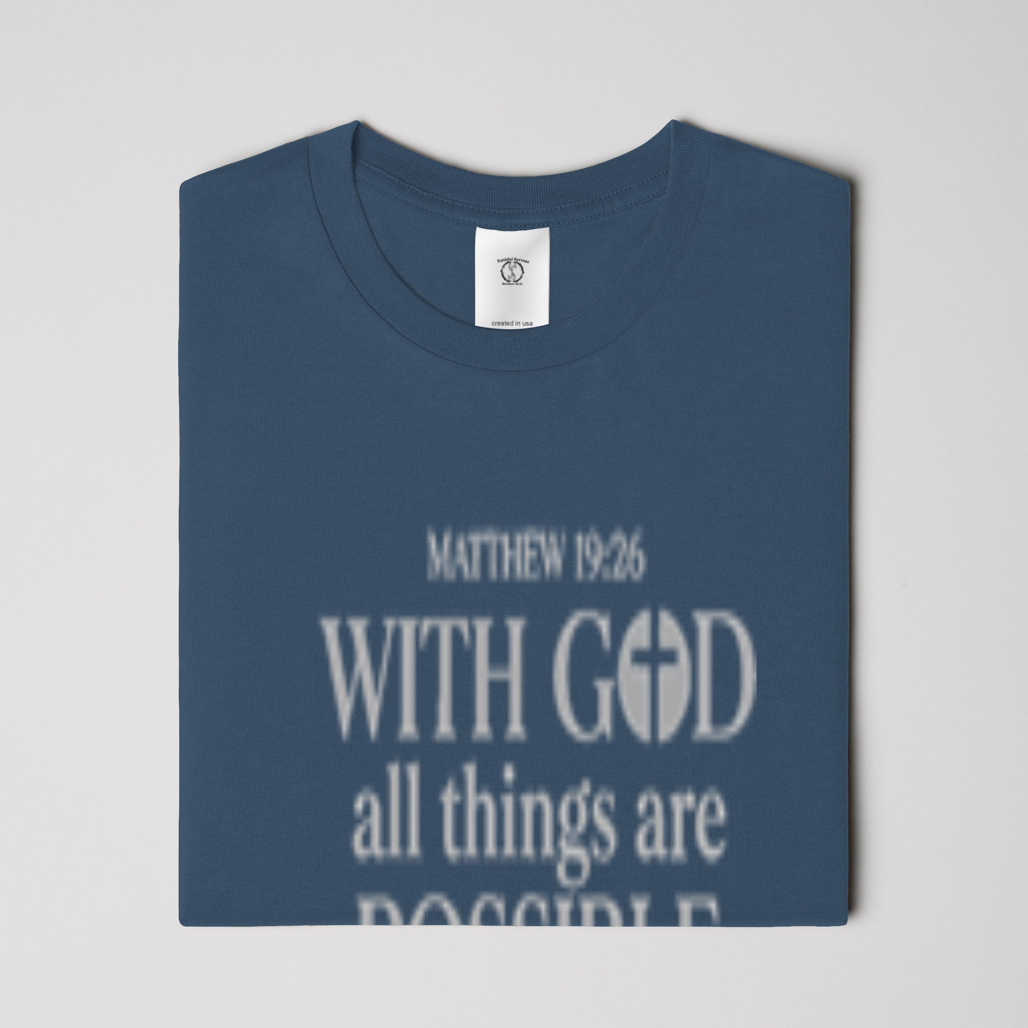 Matthew 19:26 (Heavyweight T Shirt)