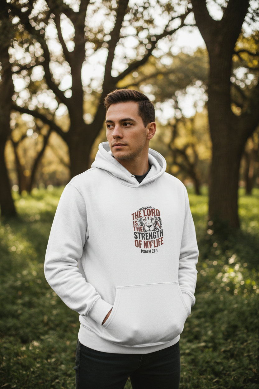 Psalm 27:1 (Unisex Heavyweight Hoodie)