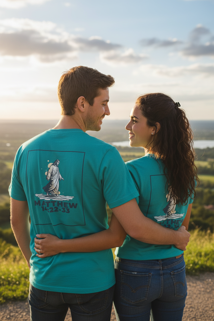 Matthew 14:22-33 (Heavyweight T Shirt)