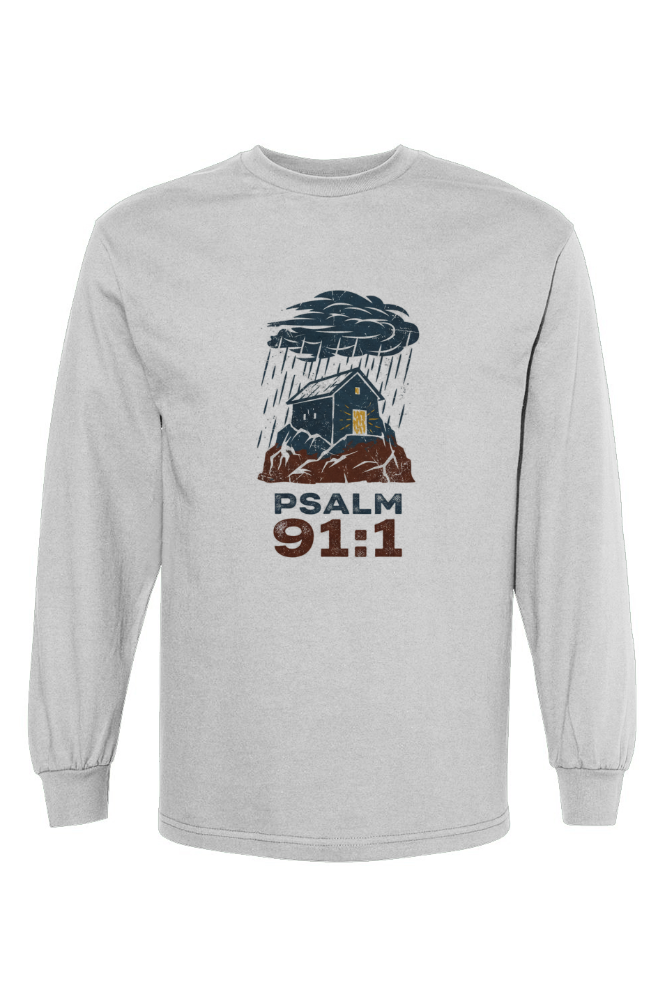 Psalm 91:1 (Heavyweight Cotton LS Tee)
